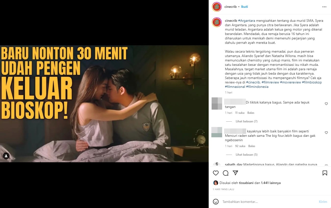 Film Argantara Yang Dibintangi Aliando Syarief Dan Natasha Wilona Tuai Kritik Pedas 2257