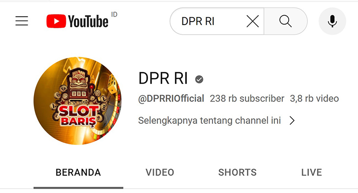 Kanal Youtube DPR RI