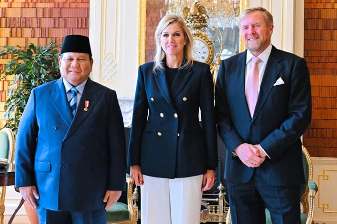 Presiden Prabowo Subianto bertemu Raja Belanda Willem-Alexander dan Ratu Maxima di Istana Huis ten Bosch, Den Haag (dok. Sekretariat Presiden)