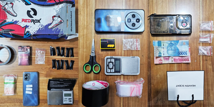 Pengedar Sabu di Perumahan Sumurdana Berhasil Ditangkap Polisi (Foto: Barang bukti)