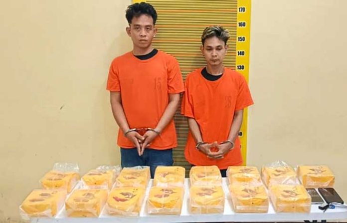 Direktorat Reserse Narkoba (Ditresnarkoba) Polda Sumatera Utara (Polda Sumut) berhasil menggagalkan pengiriman sabu seberat 15 kilogram di Jalan Lintas Aek Nabara, Labuhan Batu, Sumatera Utara. (Foto: Rumondang Naibaho/detikcom)