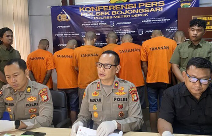 Polisi berhasil membongkar sindikat pencurian kendaraan bermotor (curanmor) di kawasan Sawangan, Depok. (Devi P/detikcom)
