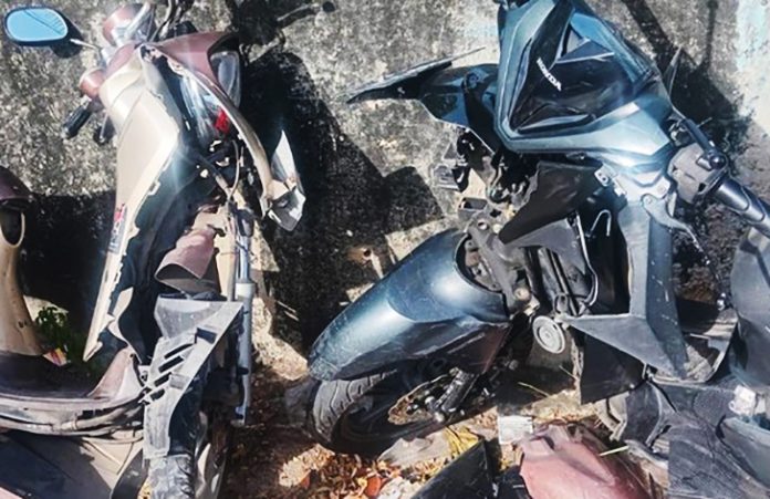 Kecelakaan lalu lintas tragis terjadi di Jalan Tenaga Listrik, Tanah Abang, Jakarta Pusat, Jumat (7/11/2025) pagi. Dua sepeda motor terlibat tabrakan adu banteng yang mengakibatkan satu pengendara tewas di tempat. (Foto: dok. Istimewa Twitter TMC Polda Metro Jaya)