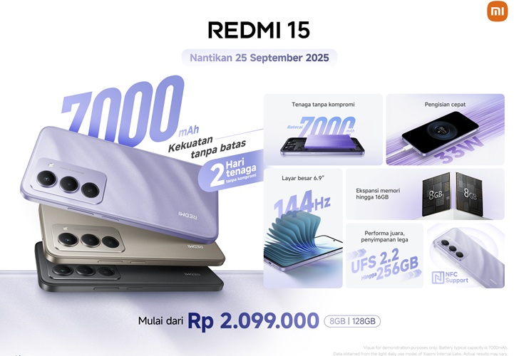 5 Alasan REDMI 15 Siap Temani Keseharian Kamu Tanpa Batas Dari Baterai 7.000 mAh Hingga Turbo Charging 33W 3 REDMI 15